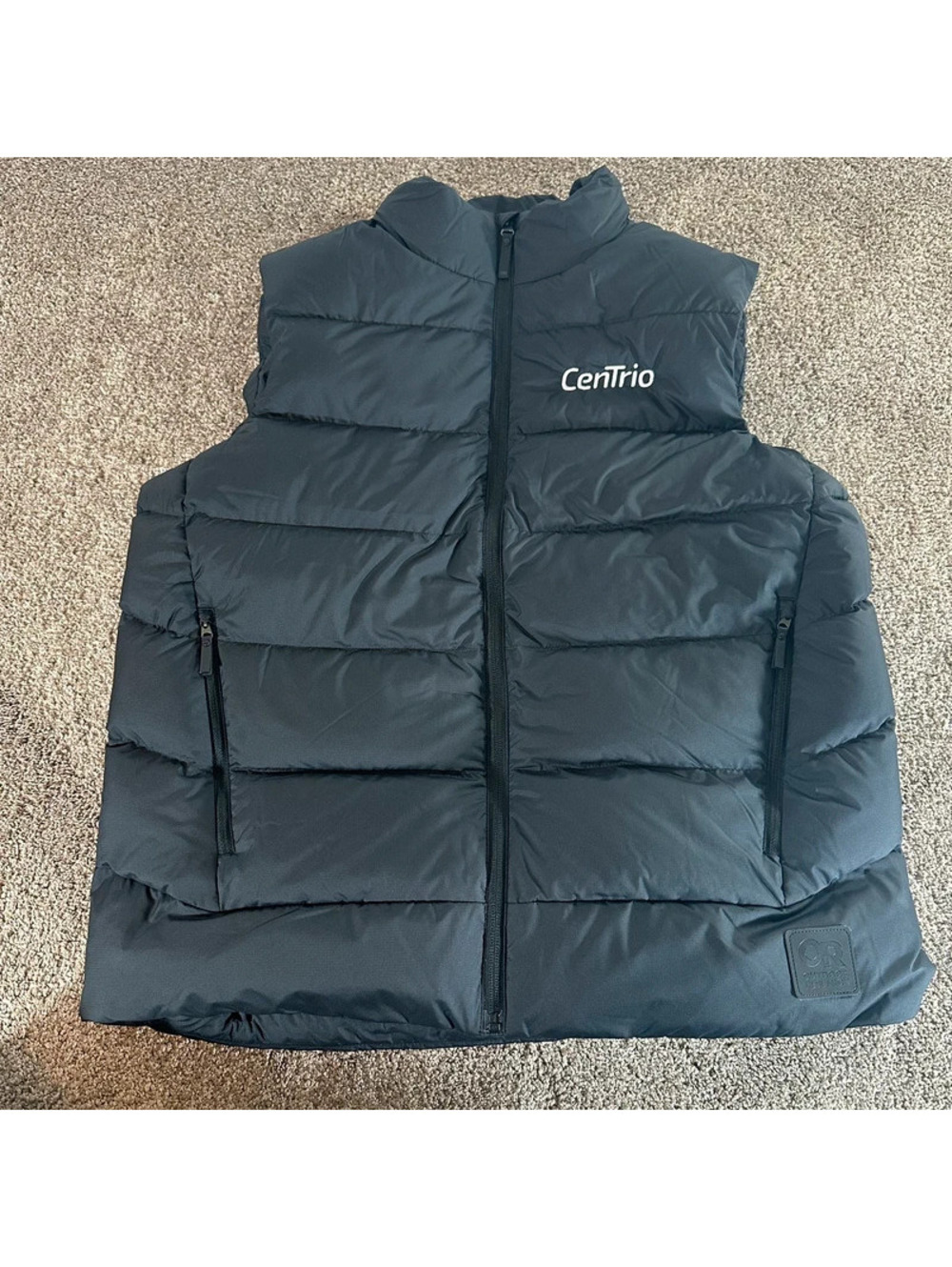 Outdoor Research Company Logo Vest Down Puffer Full Zip Large Mens Black Jacket